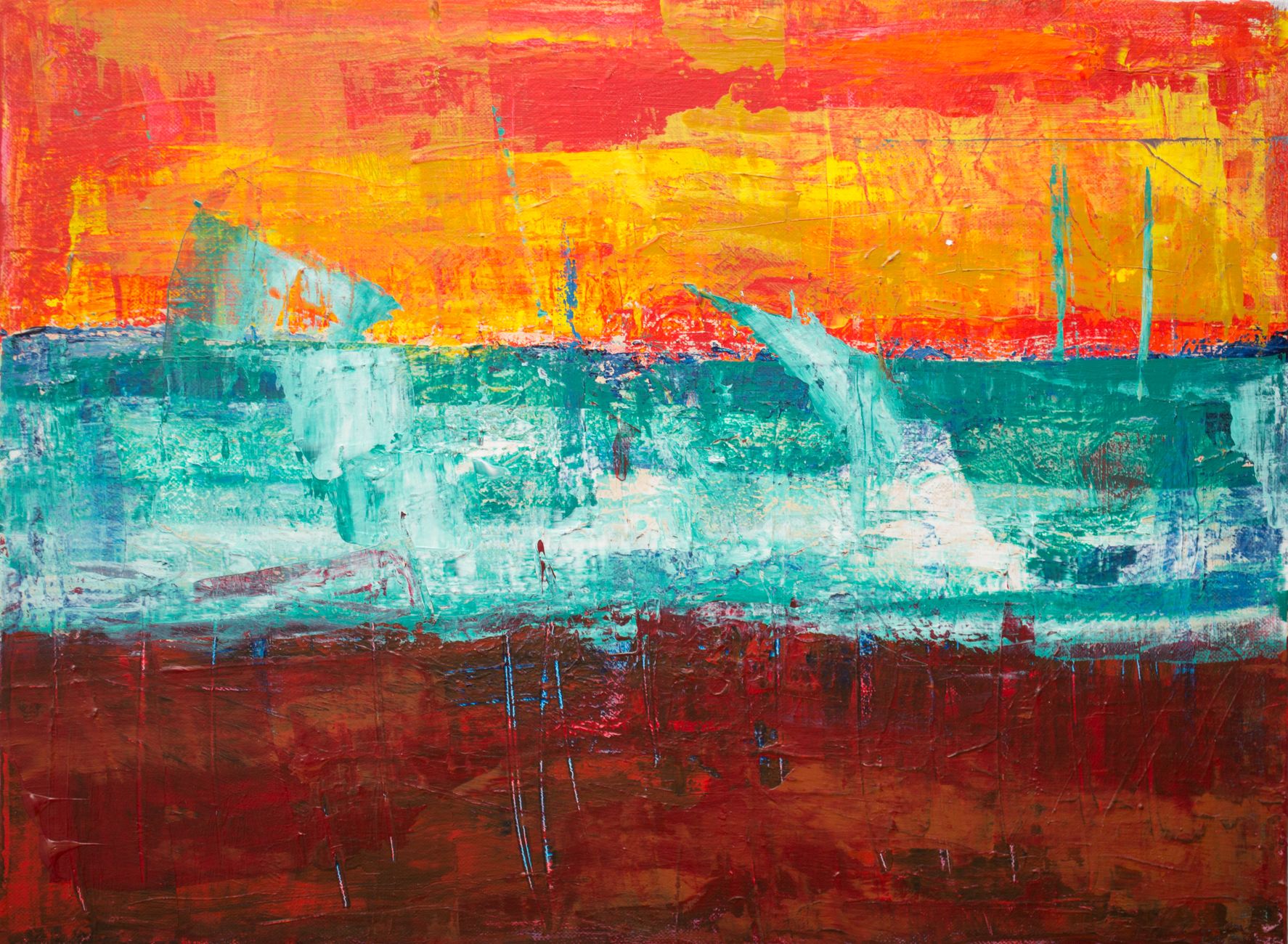 50 idées de peinture facile — peinture acrylique facile paysages débutants