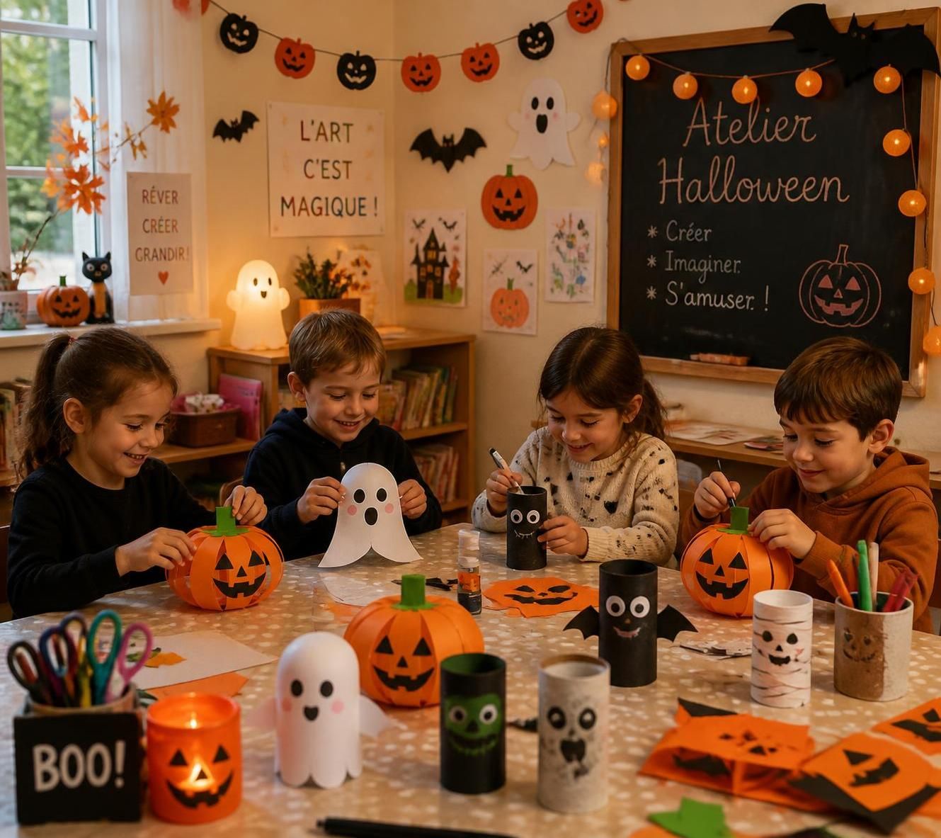 découvrez des activités halloween pour enfants avec des bricolages, jeux et idées créatives faciles à réaliser pour une fête effrayante et amusante.