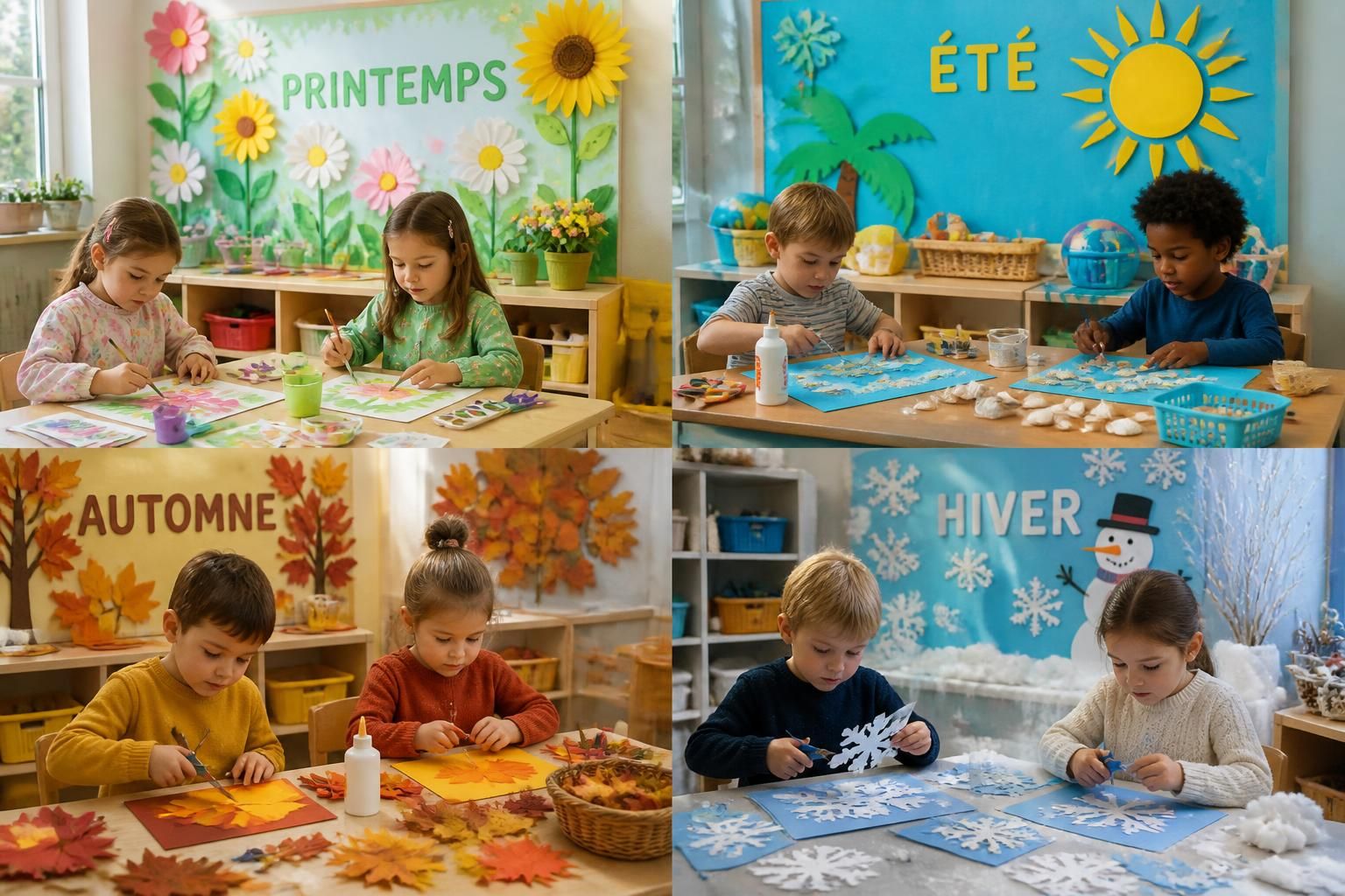 découvrez 50 idées d'activités manuelles faciles pour les enfants en maternelle, adaptées à chaque saison et à chaque tranche d'âge, pour stimuler leur créativité et leur apprentissage.