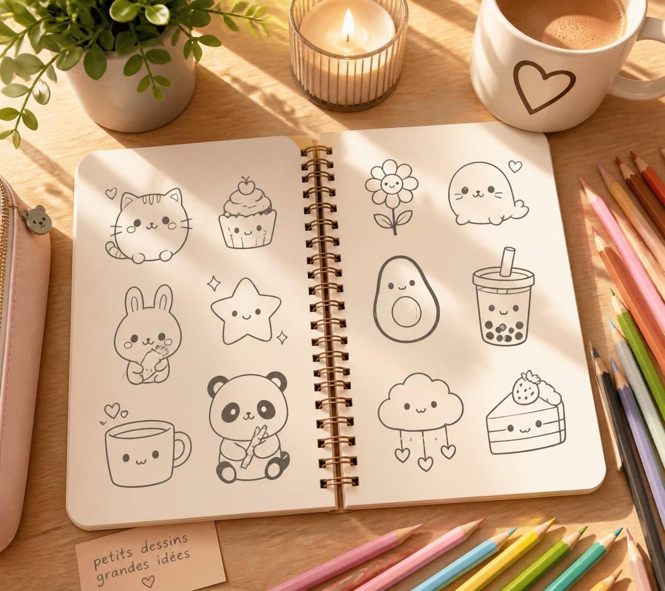 découvrez des beaux dessins faciles à faire, avec des idées simples à reproduire, colorier ou dessiner, parfaites pour tous les niveaux et pour libérer votre créativité.