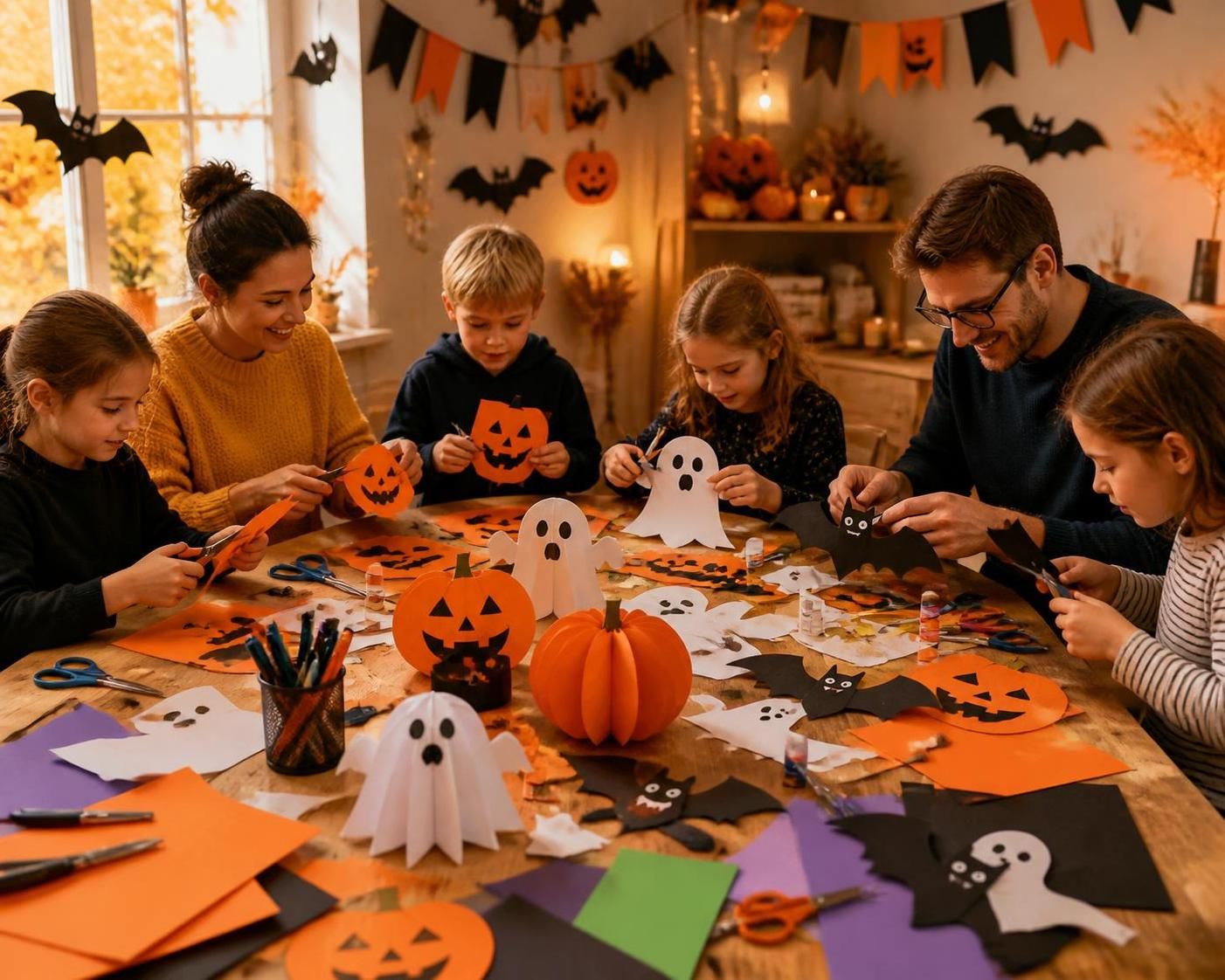 découvrez des idées de bricolage halloween faciles à réaliser avec des citrouilles, fantômes et chauves-souris en papier pour décorer votre maison avec créativité.