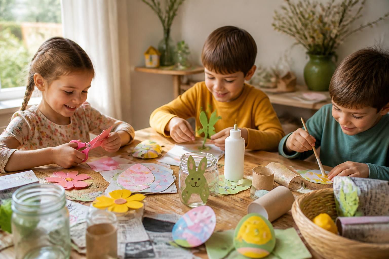 découvrez des idées faciles et créatives pour une déco de pâques à faire soi-même avec du papier, des matériaux récupérés, et des activités adaptées aux enfants.