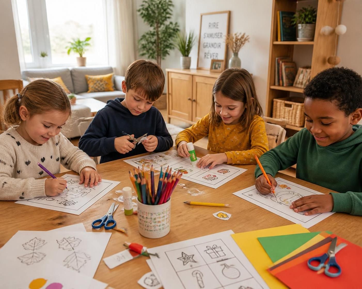 téléchargez gratuitement des fiches d'activités manuelles à imprimer en pdf pour divertir et stimuler la créativité des enfants.
