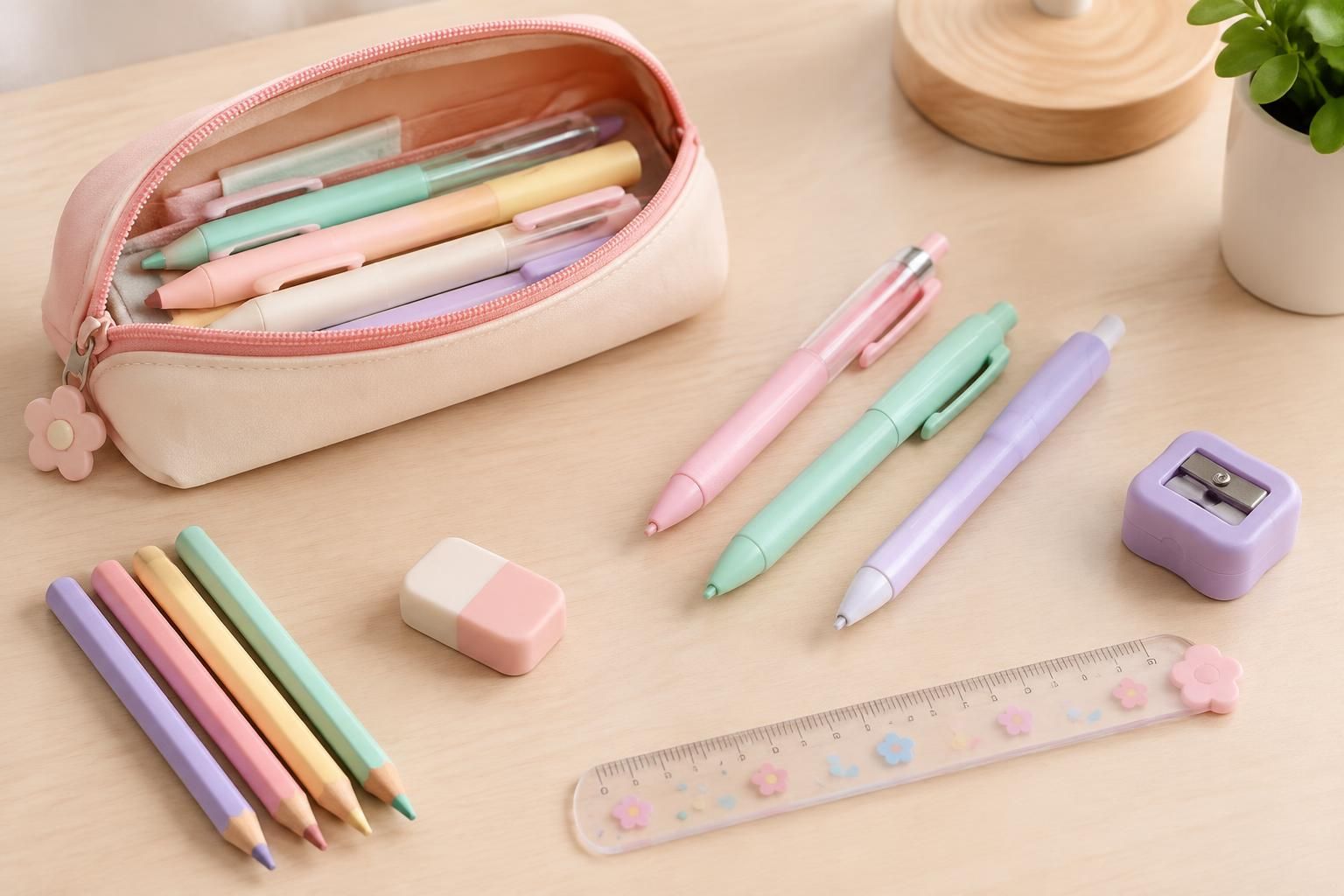 apprenez à dessiner facilement une trousse, des stylos et d’autres fournitures scolaires en style kawaii grâce à des idées simples et adorables.