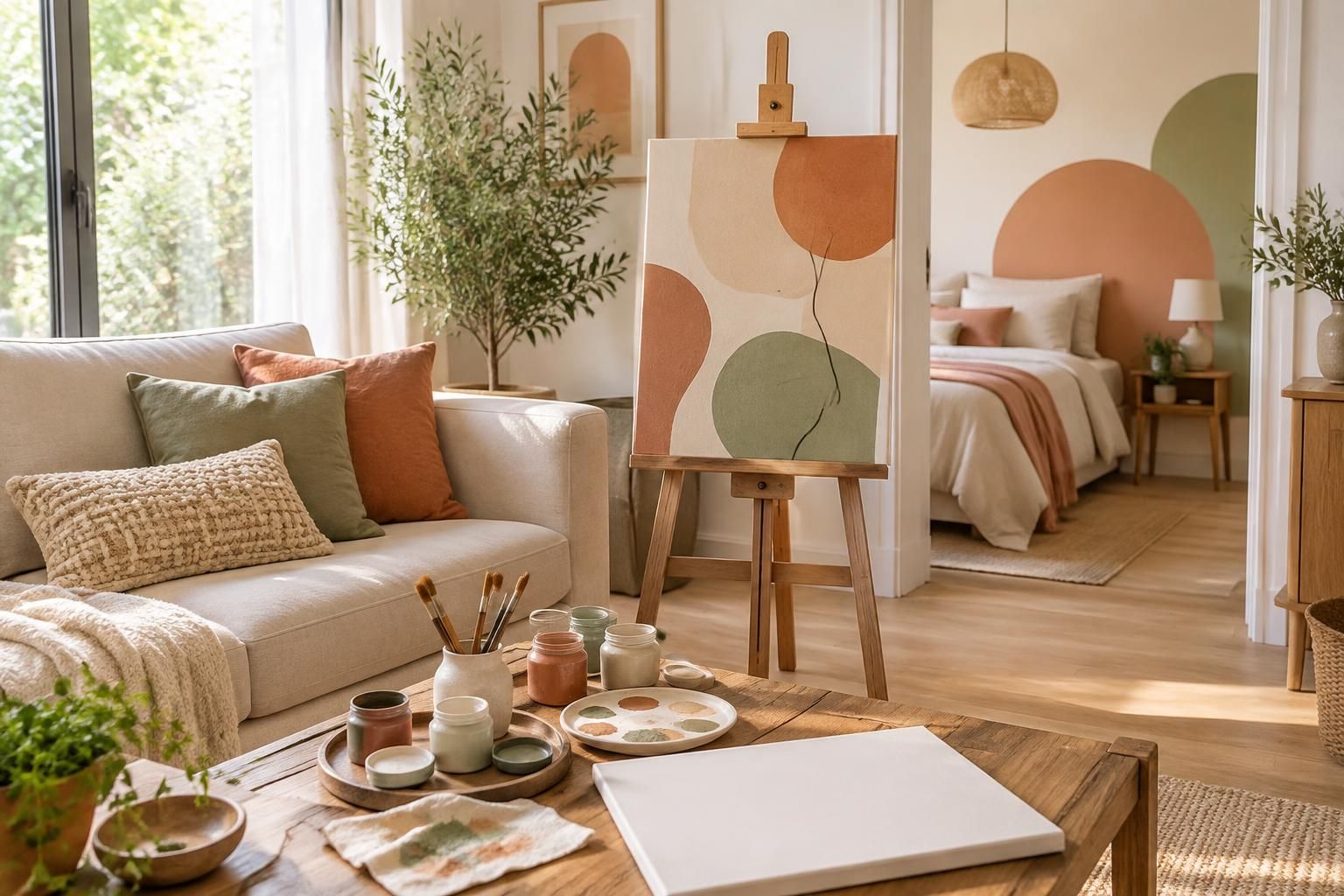 découvrez des idées de peinture faciles à réaliser sur toile, dans la chambre ou le salon, et créez une décoration qui vous ressemble.