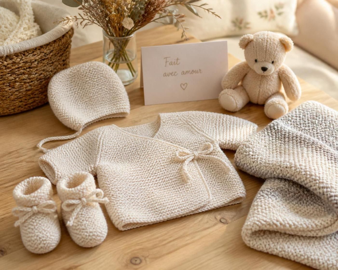 découvrez des modèles gratuits de tricotage pour bébé, des layettes adorables et des idées faciles pour débuter votre projet de tricot en toute simplicité.