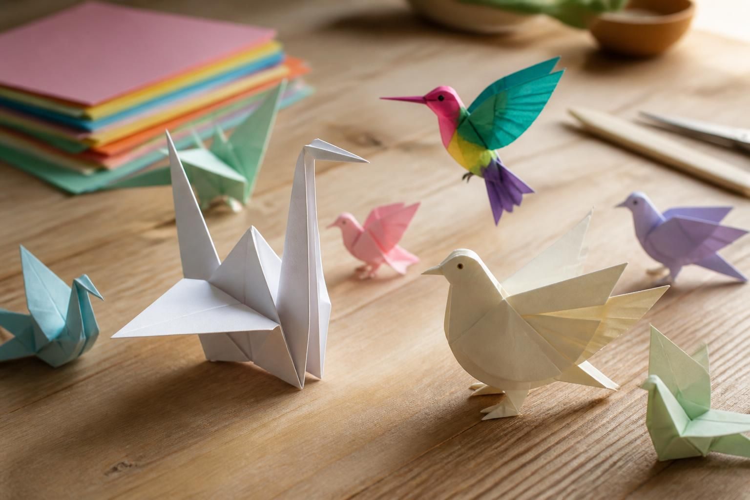 apprenez à réaliser des oiseaux en origami facilement avec notre tuto : grue, colombe, colibri et autres modèles simples pour débutants et passionnés.